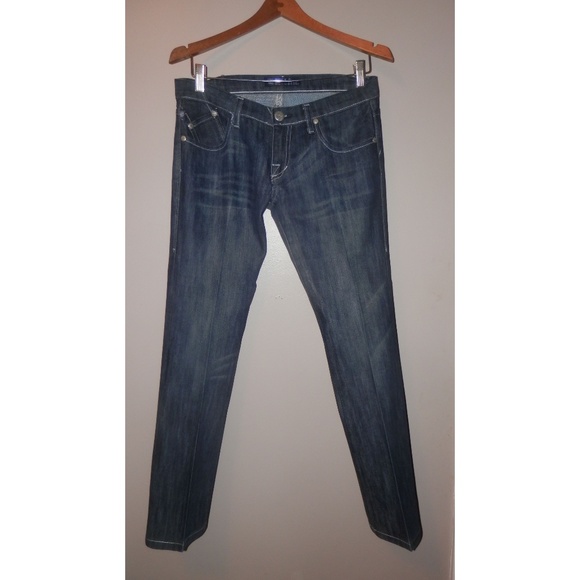 Rock & Republic Denim - ROCK & REPUBLIC Jeans 27 Blue Silver Embroidery